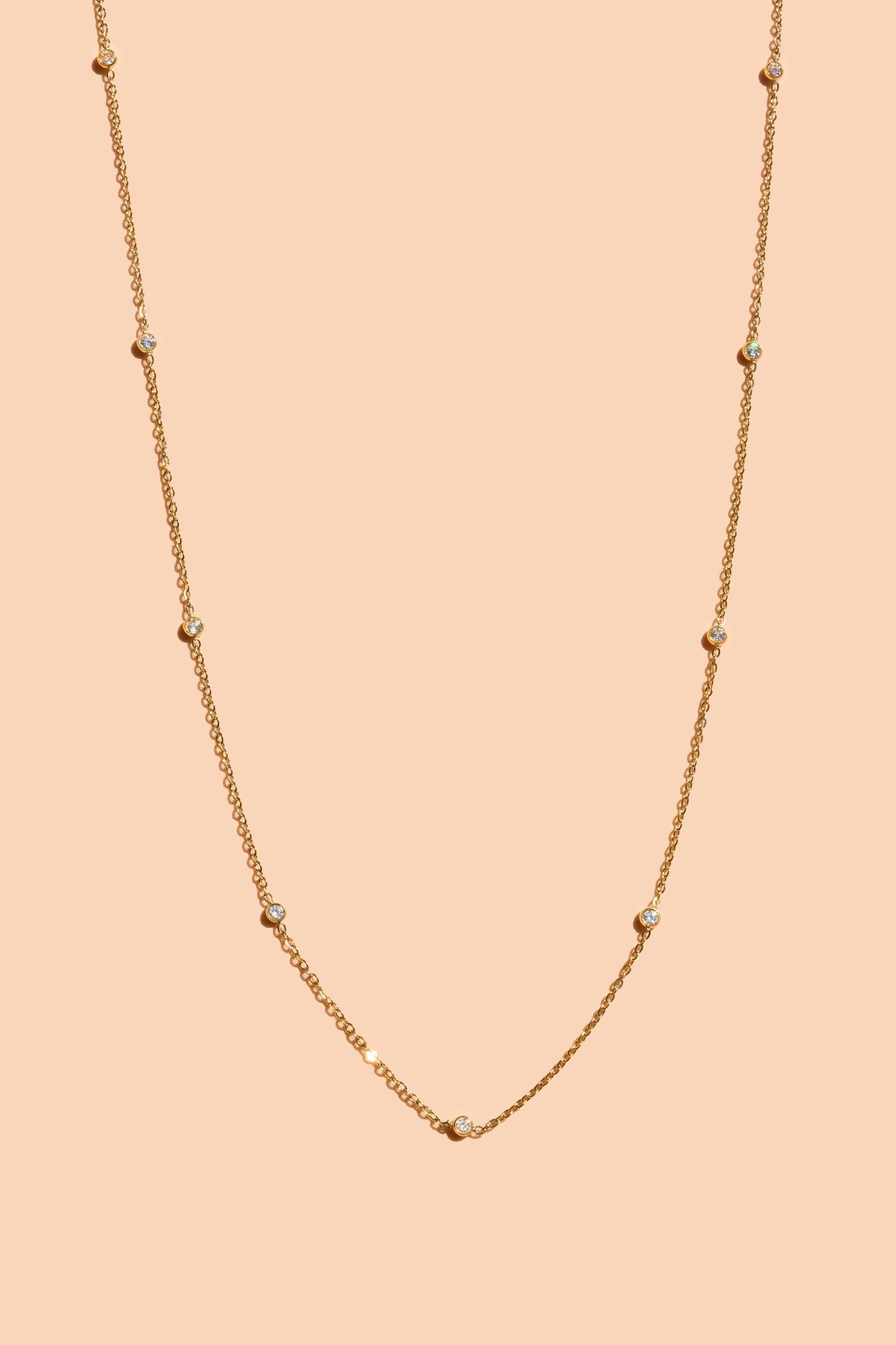 Jules Necklace - 18K Gold Plated + CZ
