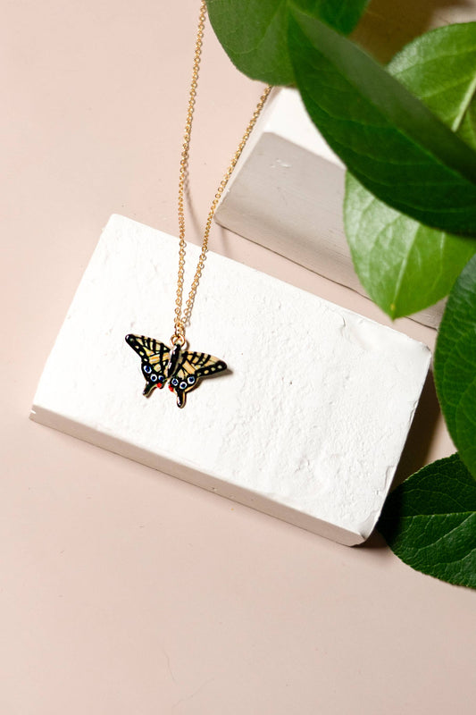Tiny Flutter Yellow Necklace
