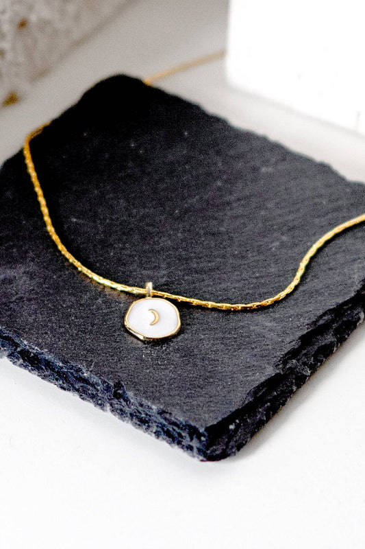 Catch you Lunar 24K Plated Gold Necklace - cloud
