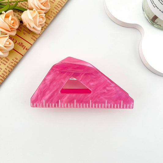 Stationary Triangle Ruler Claw Clip