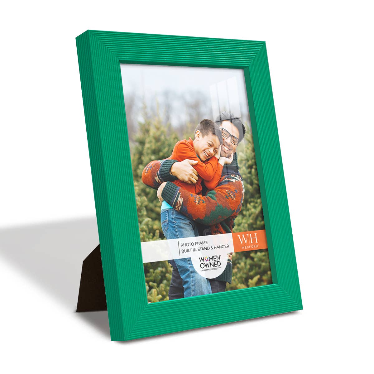 Photo Frame, Real Wood with Texture, Emerald