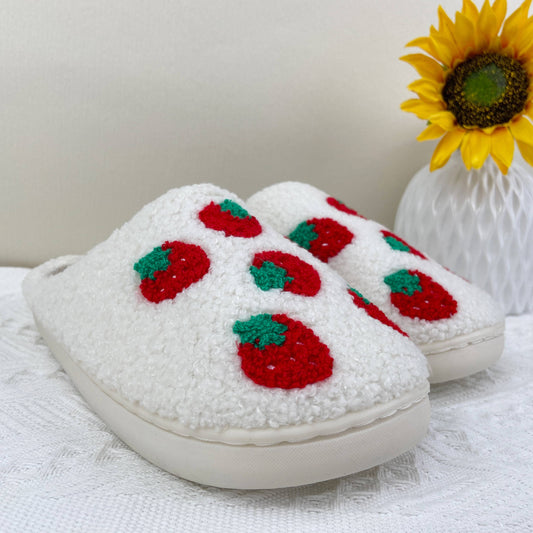 Strawberry Fluffy Indoor Slippers