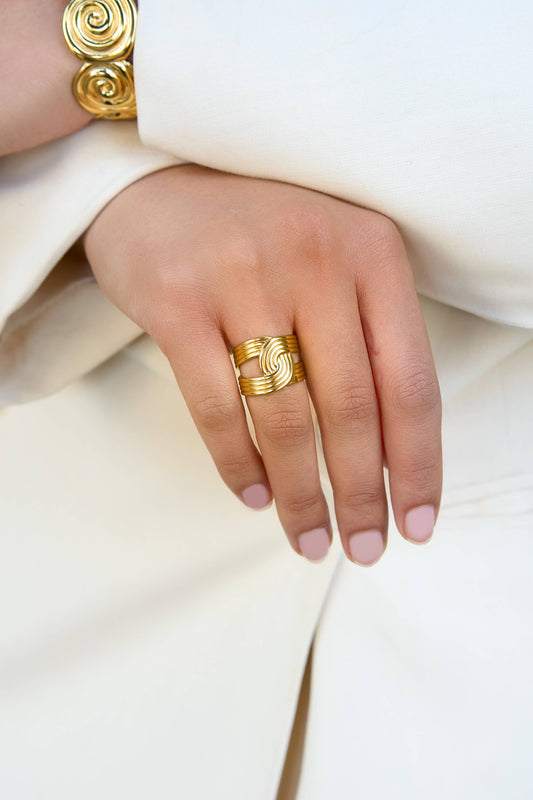 2 Become 1 Ring - 18K Gold Plated