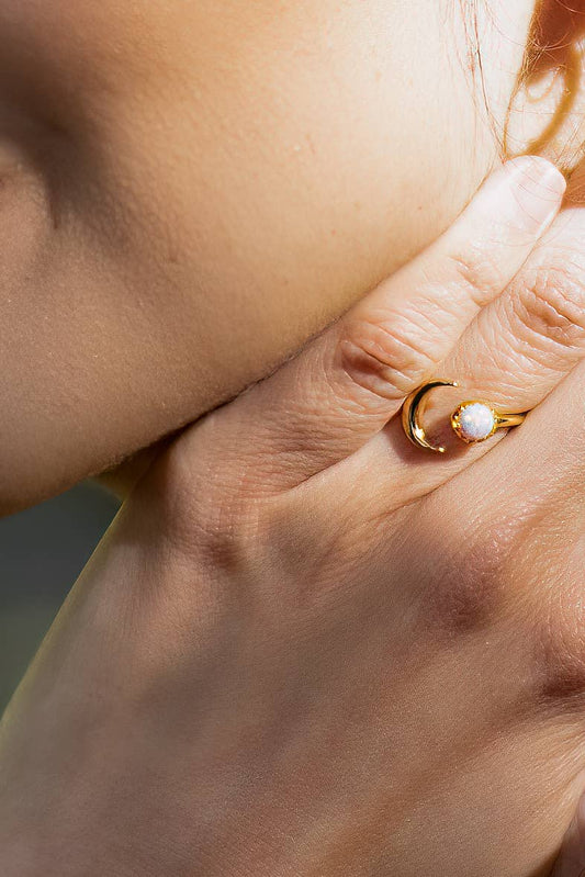 Champagne Supernova Ring - 24k Gold Plated