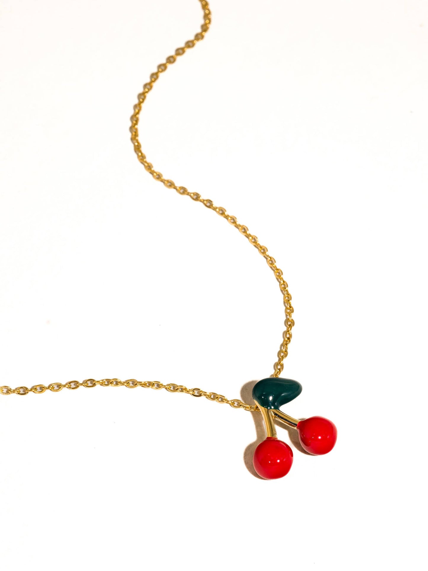 Mûre 18K Gold Non-Tarnish Vintage Cherry Necklace