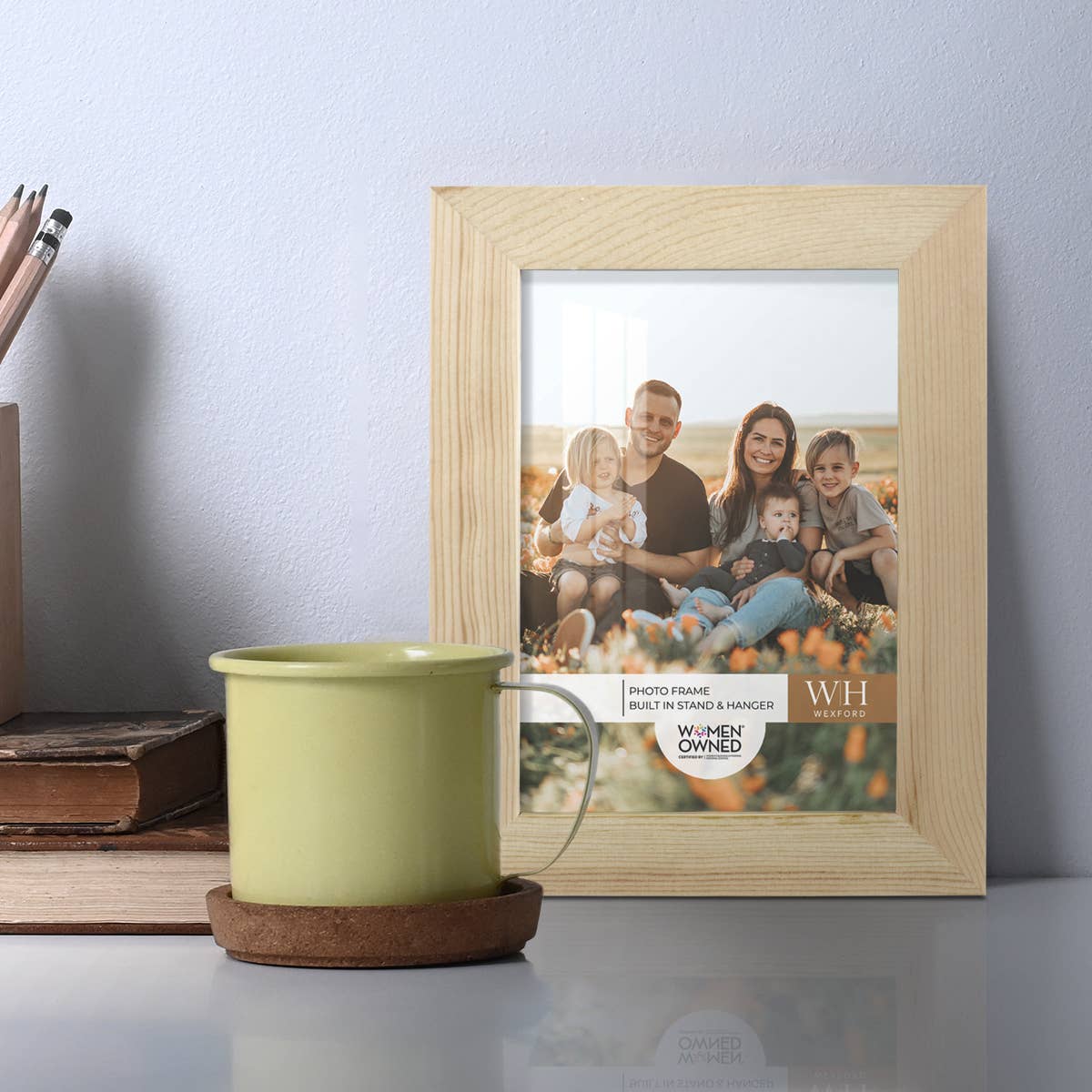 Photo Frame, Real Wood with Wood Grain, Natural Wood