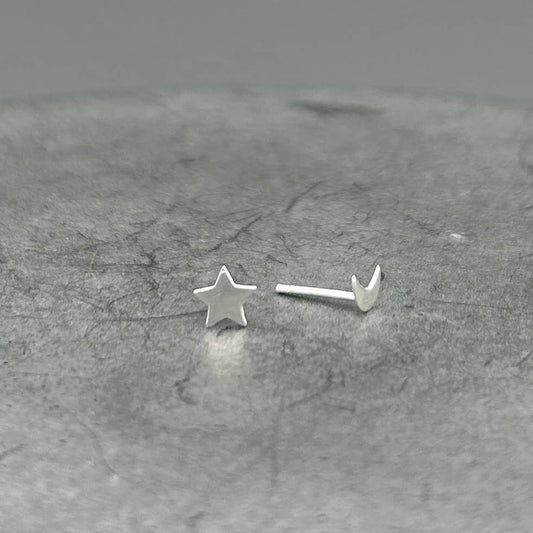 Bijou Star + Moon Studs