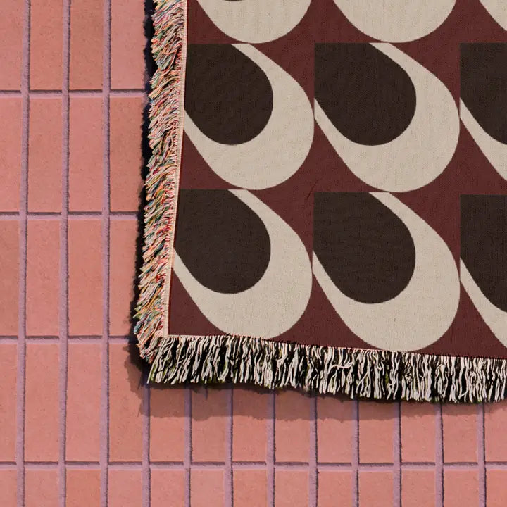 Bauhaus Woven Cotton Throw Blankets - TaylorBassam