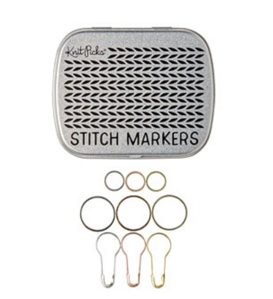 Metallic Stitch Marker Variety Pack & Tin