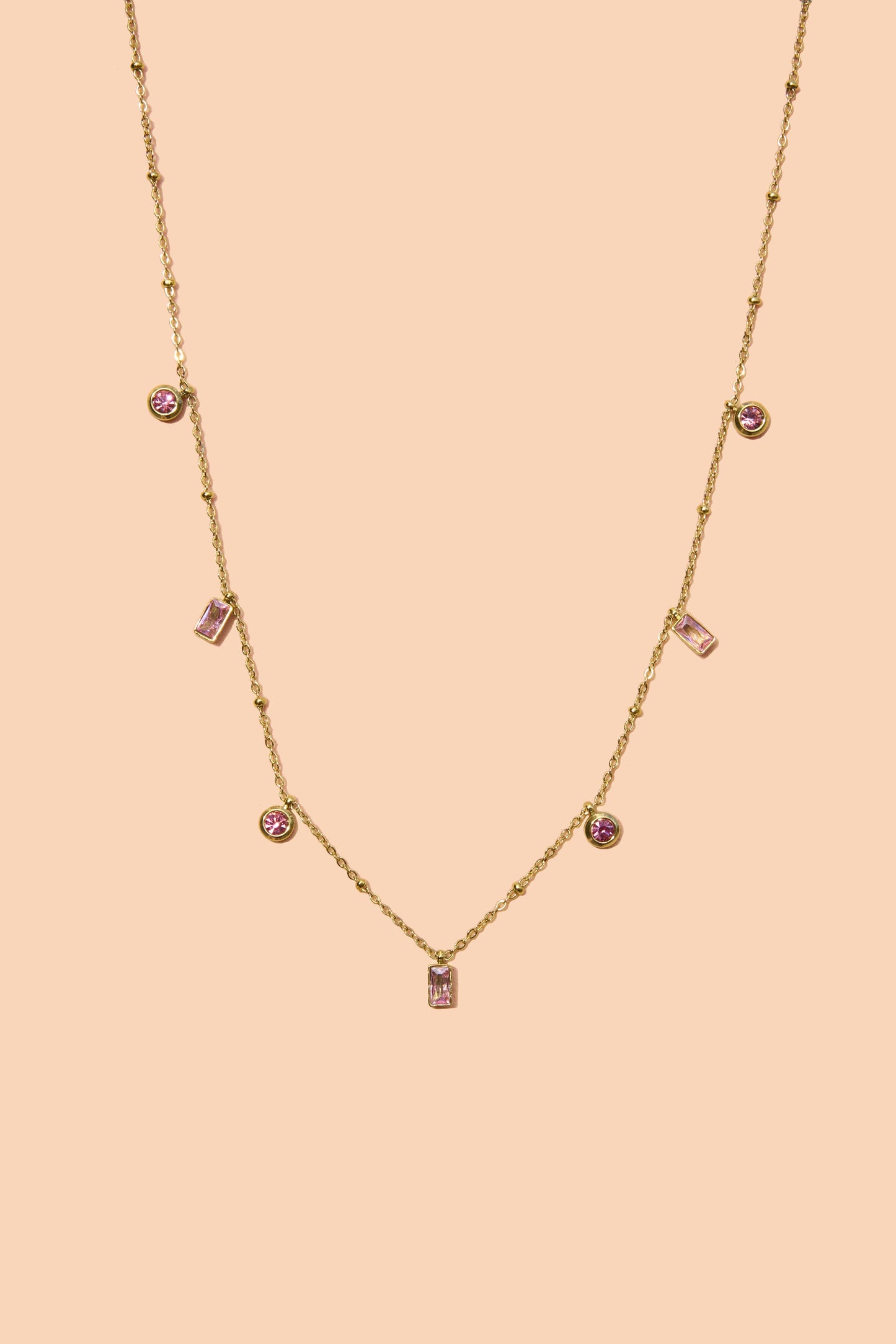 Athena Necklace - 18K Gold Plated + CZ