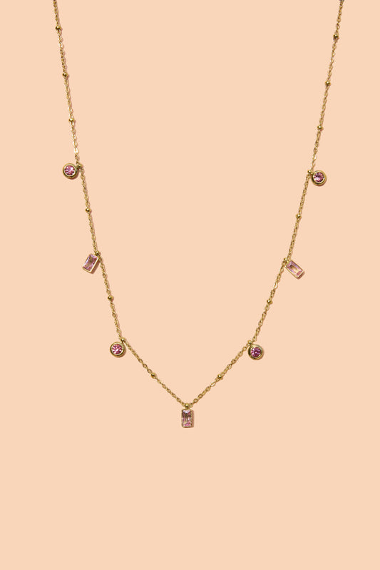 Athena Necklace - 18K Gold Plated + CZ