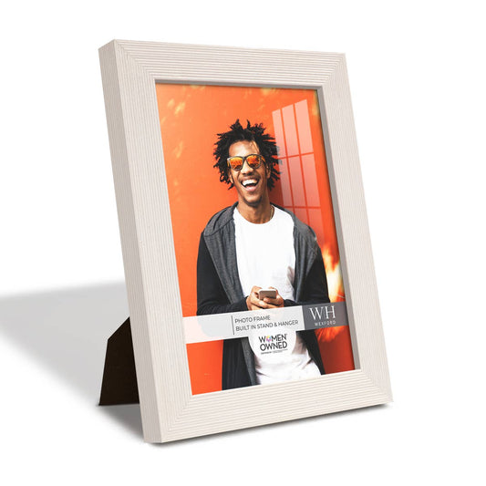 Photo Frame, Real Wood with Texture, White