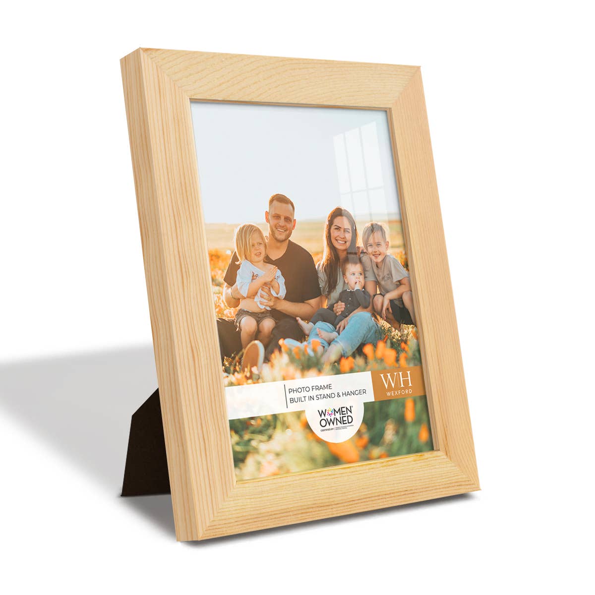 Photo Frame, Real Wood with Wood Grain, Natural Wood