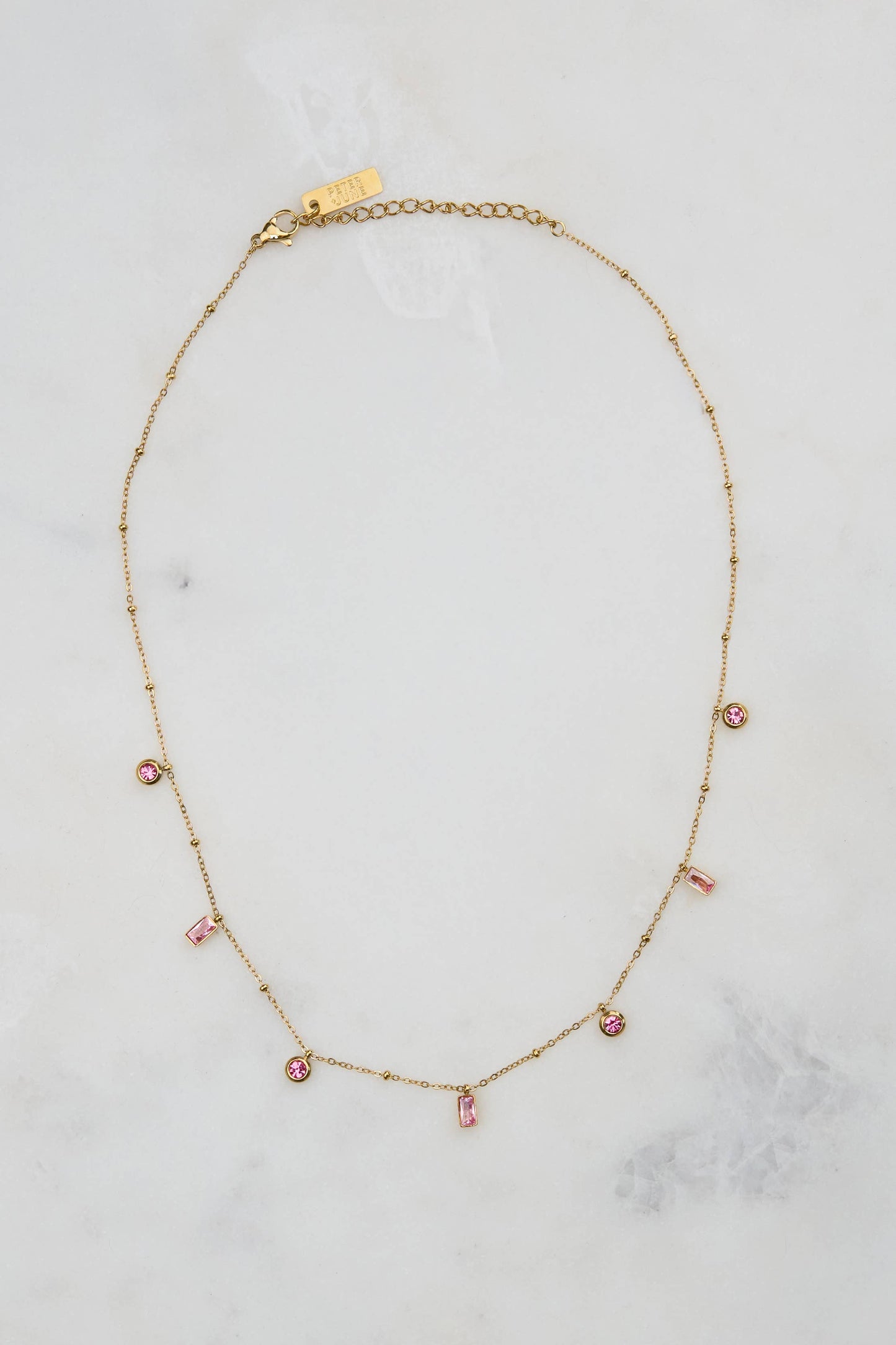 Athena Necklace - 18K Gold Plated + CZ