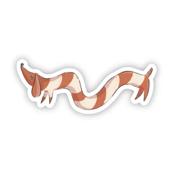 Striped Dachshund Dog Sticker