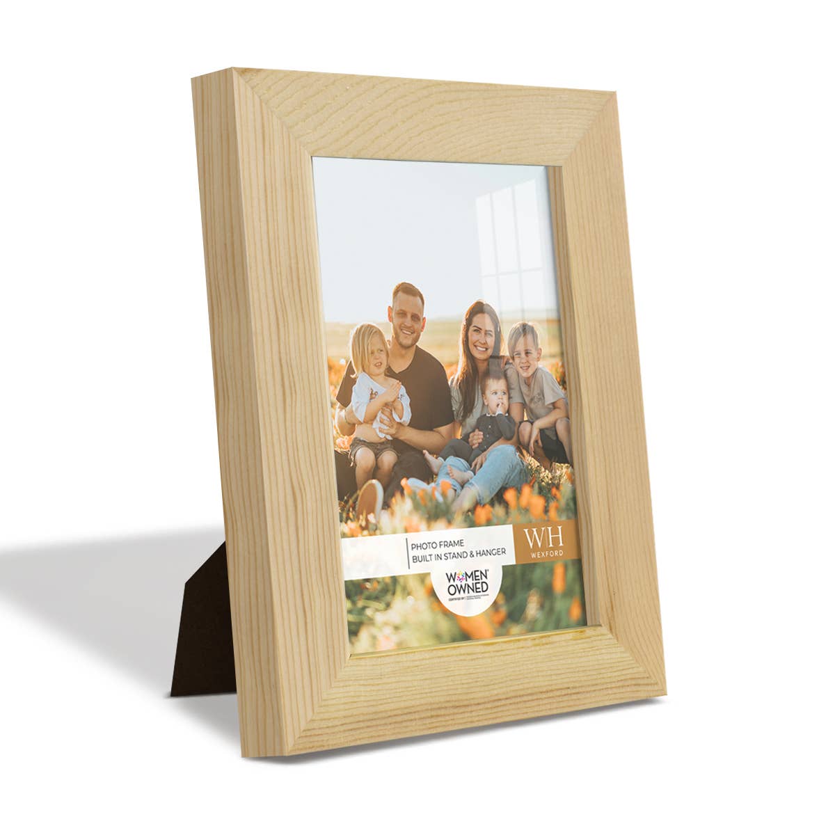 Photo Frame, Real Wood with Wood Grain, Natural Wood