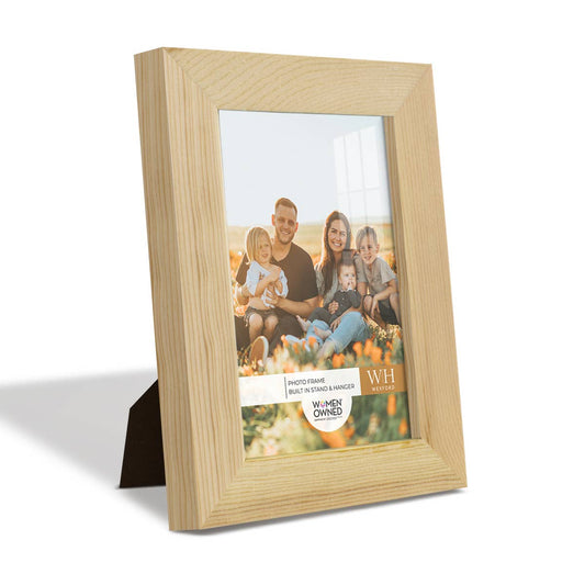 Photo Frame, Real Wood with Wood Grain, Natural Wood
