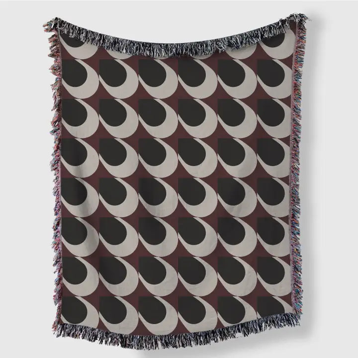 Bauhaus Woven Cotton Throw Blankets - TaylorBassam